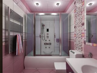 Дизайн маленькой ванной комнаты с душевой