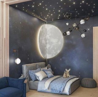 Интерьер детской комнаты космос