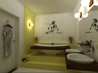 Ванная комната с подиумом