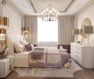 Дизайн спальни в пудровых тонах