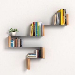 Красивые книжные полки на стену