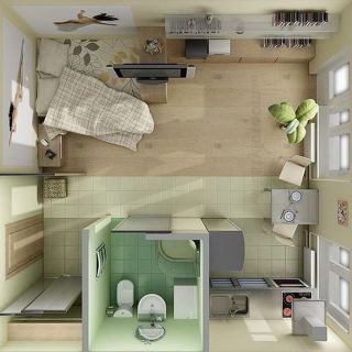 Дизайн малогабаритной двухкомнатной квартиры