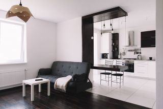 Дизайн квартиры в черно белом стиле