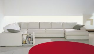 Белый модульный диван