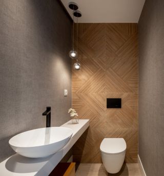 Дизайн туалета из ламината