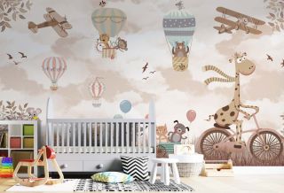Детская комната с жирафами