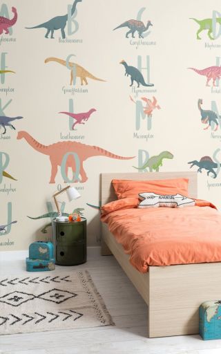 Дизайн детской комнаты с динозаврами