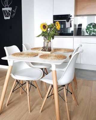 Дизайн кухни столы и стулья