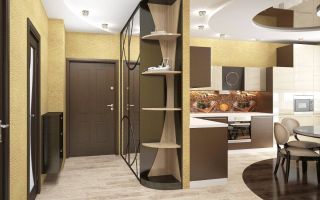Дизайн кухонь совмещенных с коридором