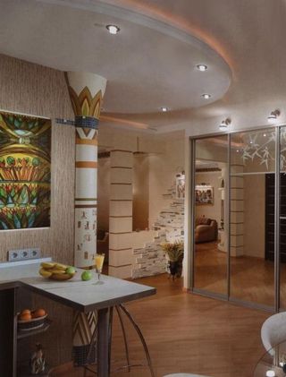 Египетский дизайн гостиных комнат