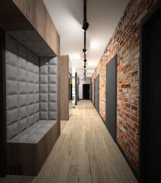 Дизайн коридора в стиле лофт