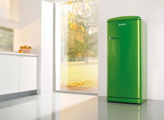 Зеленый холодильник