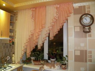 Фасоны штор для кухни