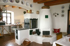 Кухня в деревне дизайн с печкой