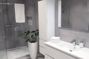 Ванная комната в сером цвете