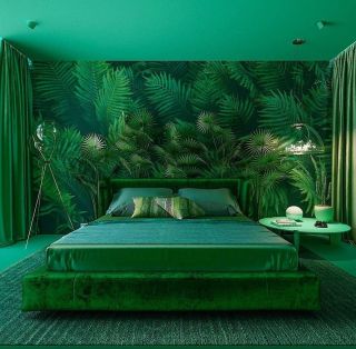 Дизайн квартиры в зеленом цвете