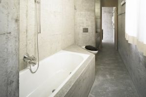 Ванная с бетонными стенами