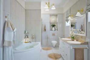 Уютный и светлый дизайн ванных комнат