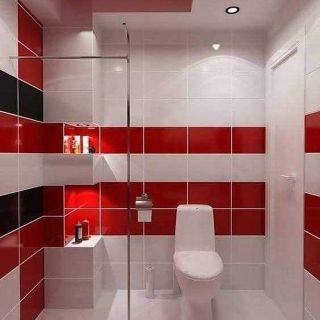 Ванная комната в красном цвете
