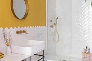 Ванная комната в желтых тонах