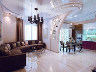 Дизайн гостиной комнаты в частном доме