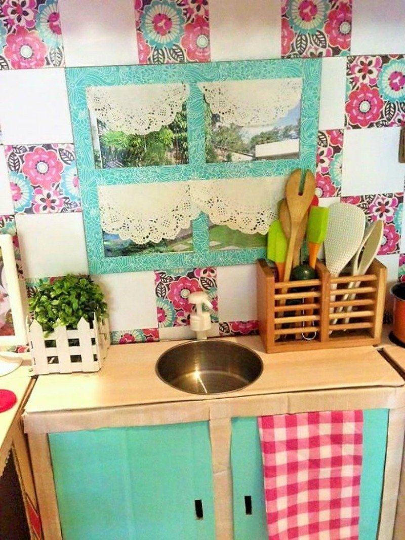 Детская кухня из картона своими руками (65 фото)