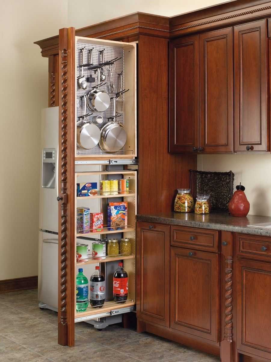 Узкий шкафчик для кухни