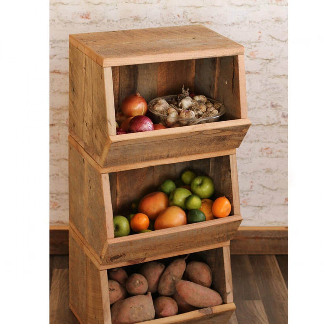 деревянный ящик для хранения на кухне