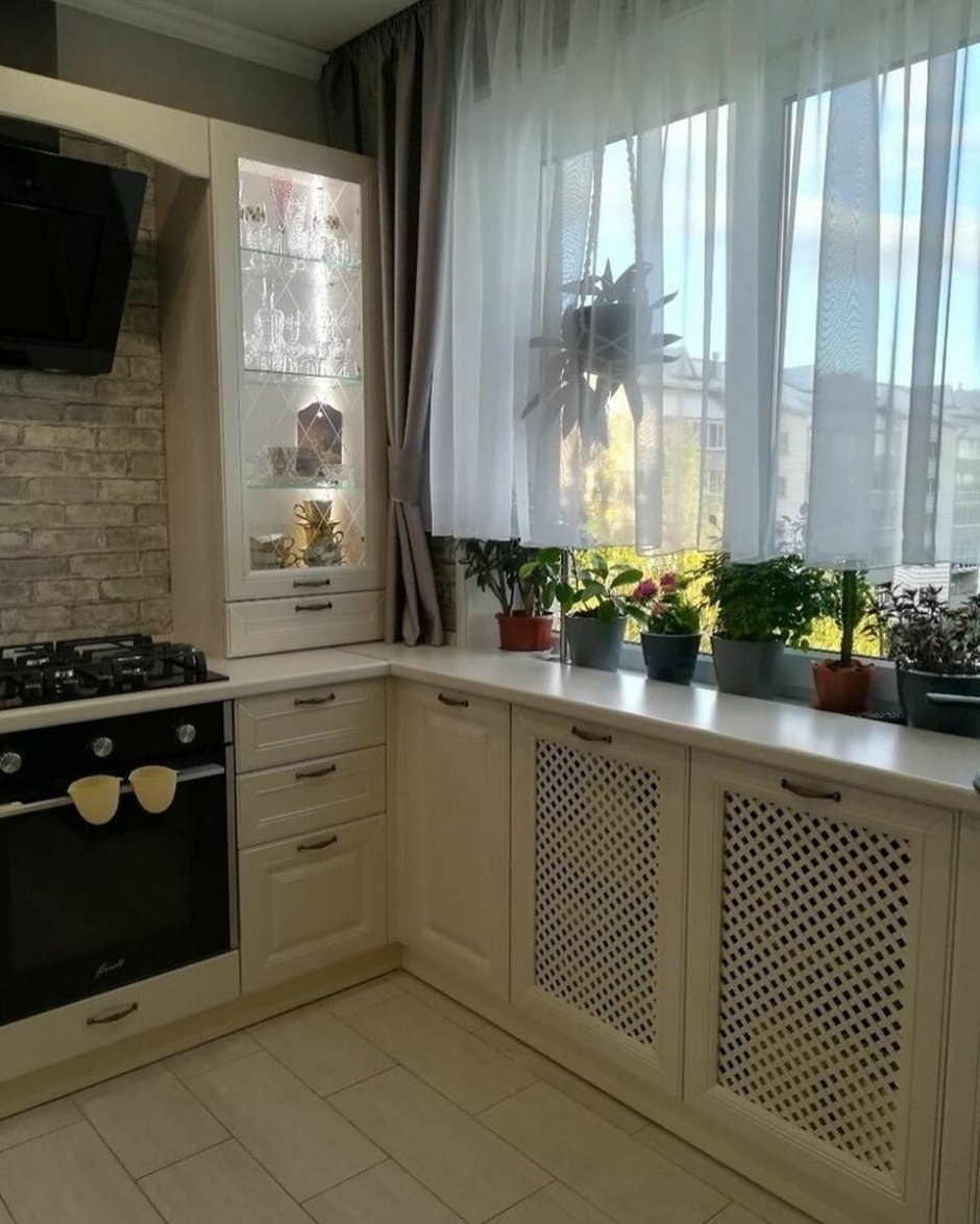 Подоконник-столешница на кухне