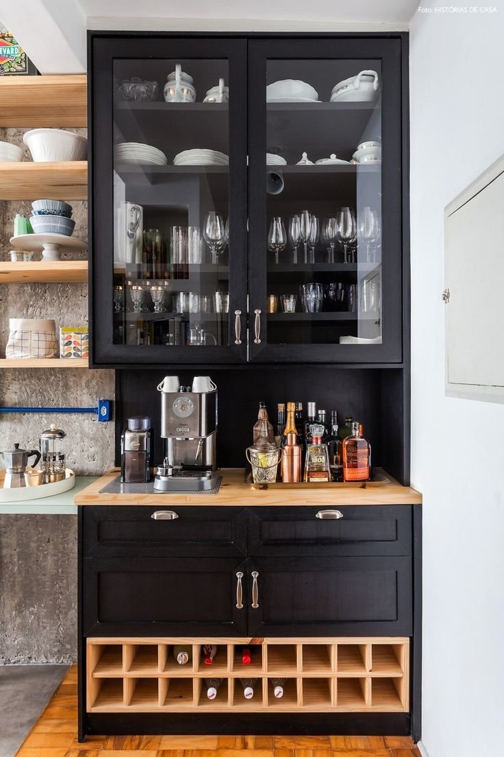барный шкаф в кухонном гарнитуре