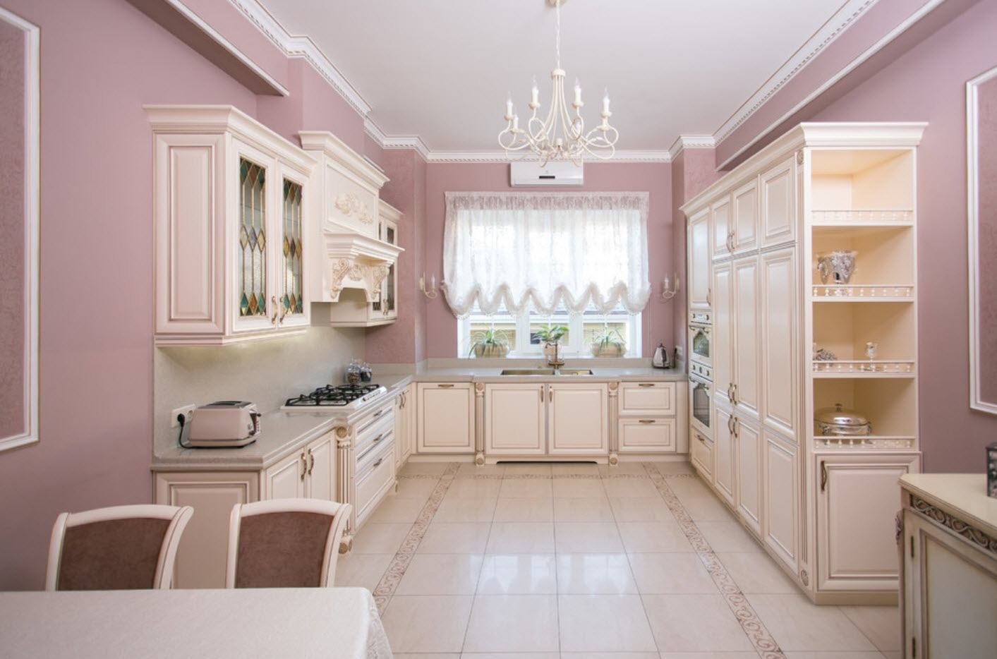 пастельные цвета в интерьере кухни