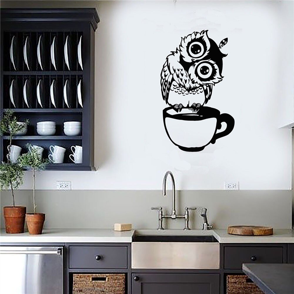 Рисунок на стене в кухне