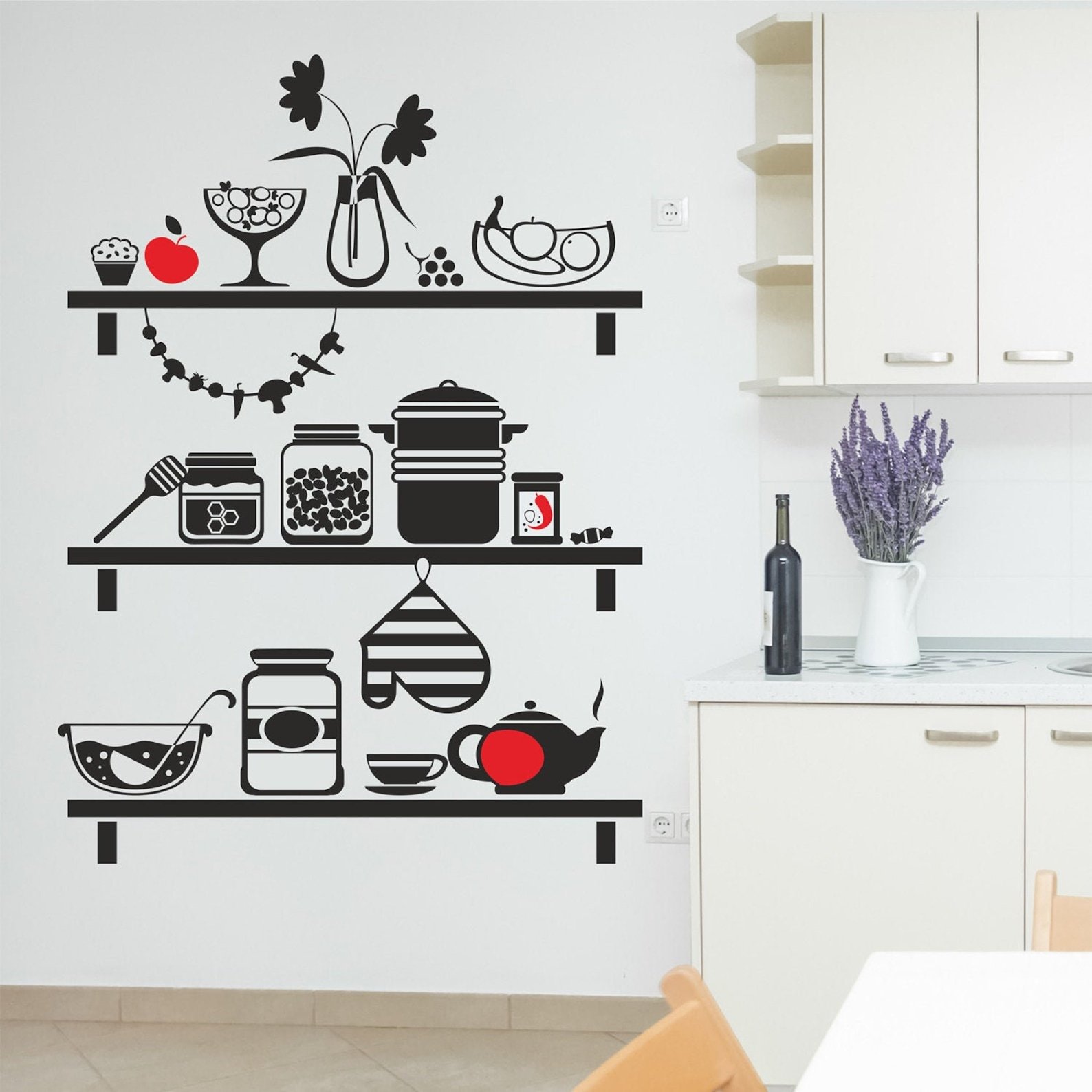 Трафареты для кухни на стену (35 фото)