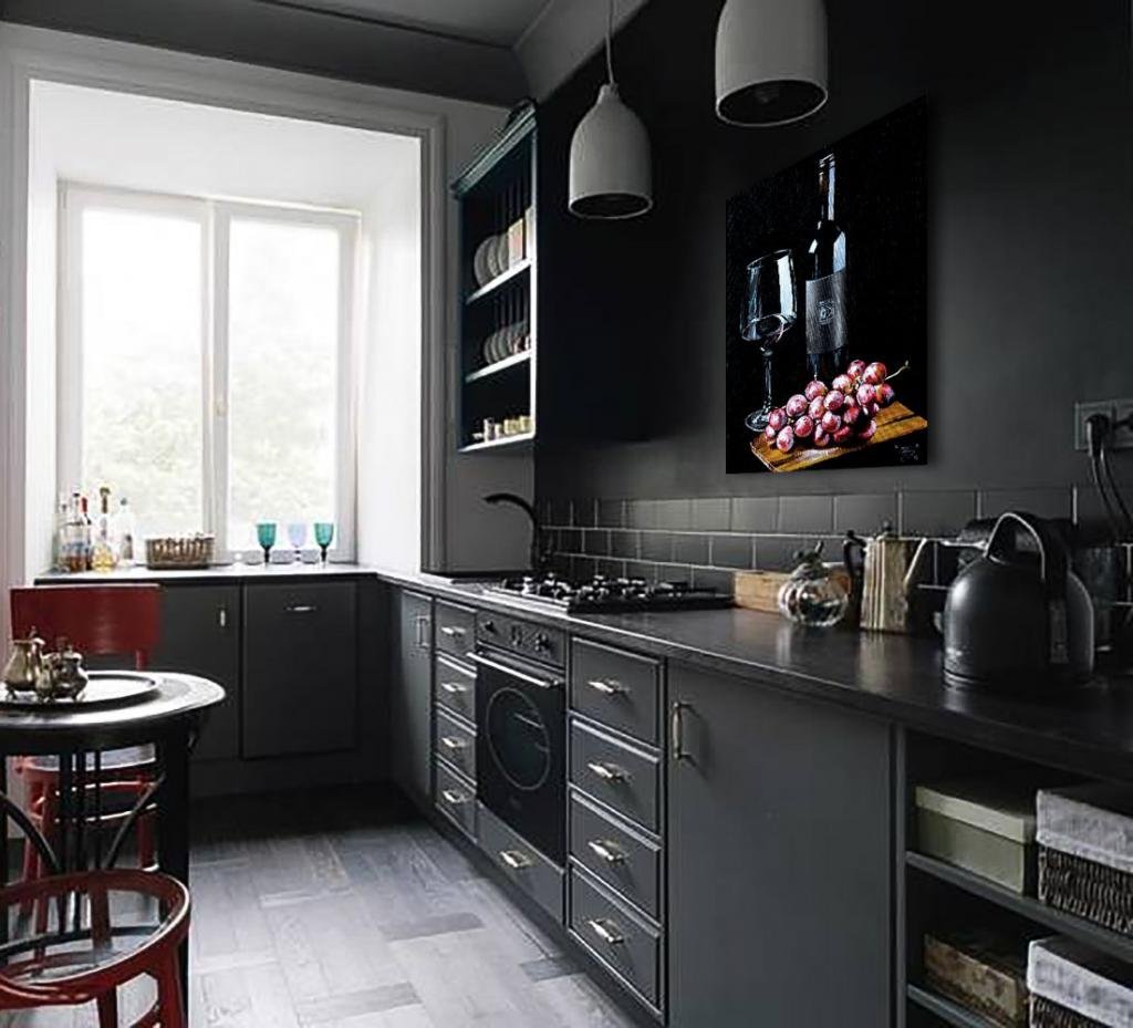 Шикарная черная кухня: дизайн и фото-идеи