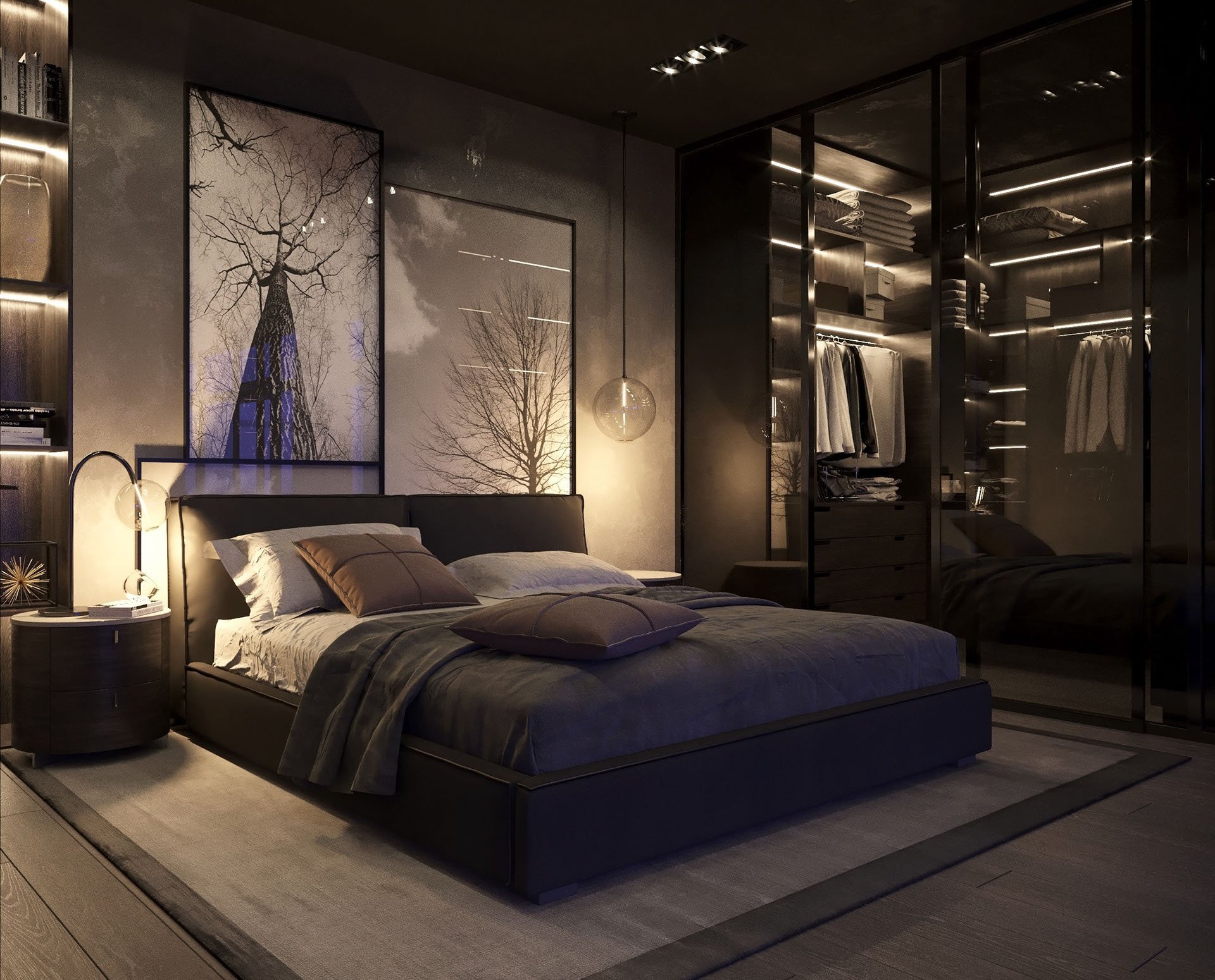 Дизайн мужской спальни - 22 02 | Новости MrDoors.