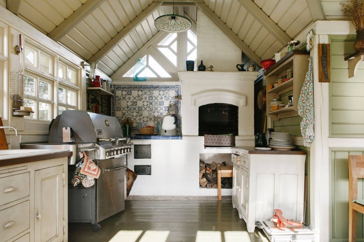 Летняя кухня домик