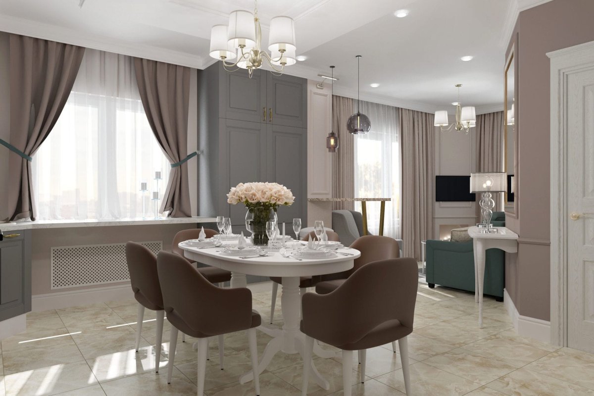 Дизайн кухни в стиле неоклассика