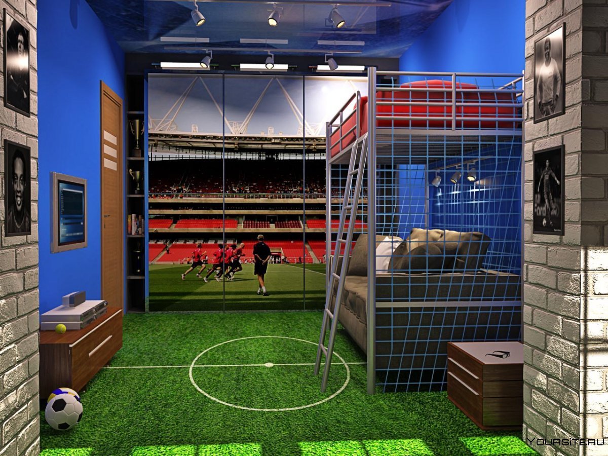 Комната футболиста