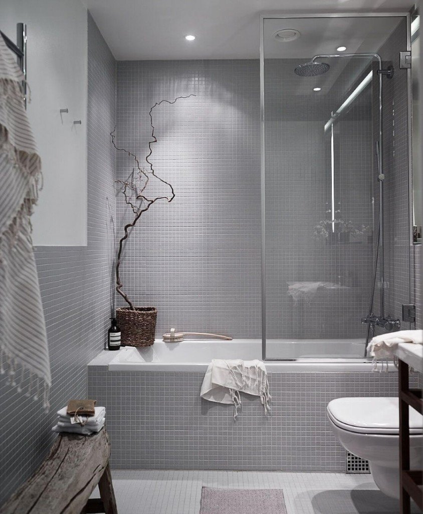 Ванная комната серого цвета — нейтральный цвет в стильном интерьере +93 фото