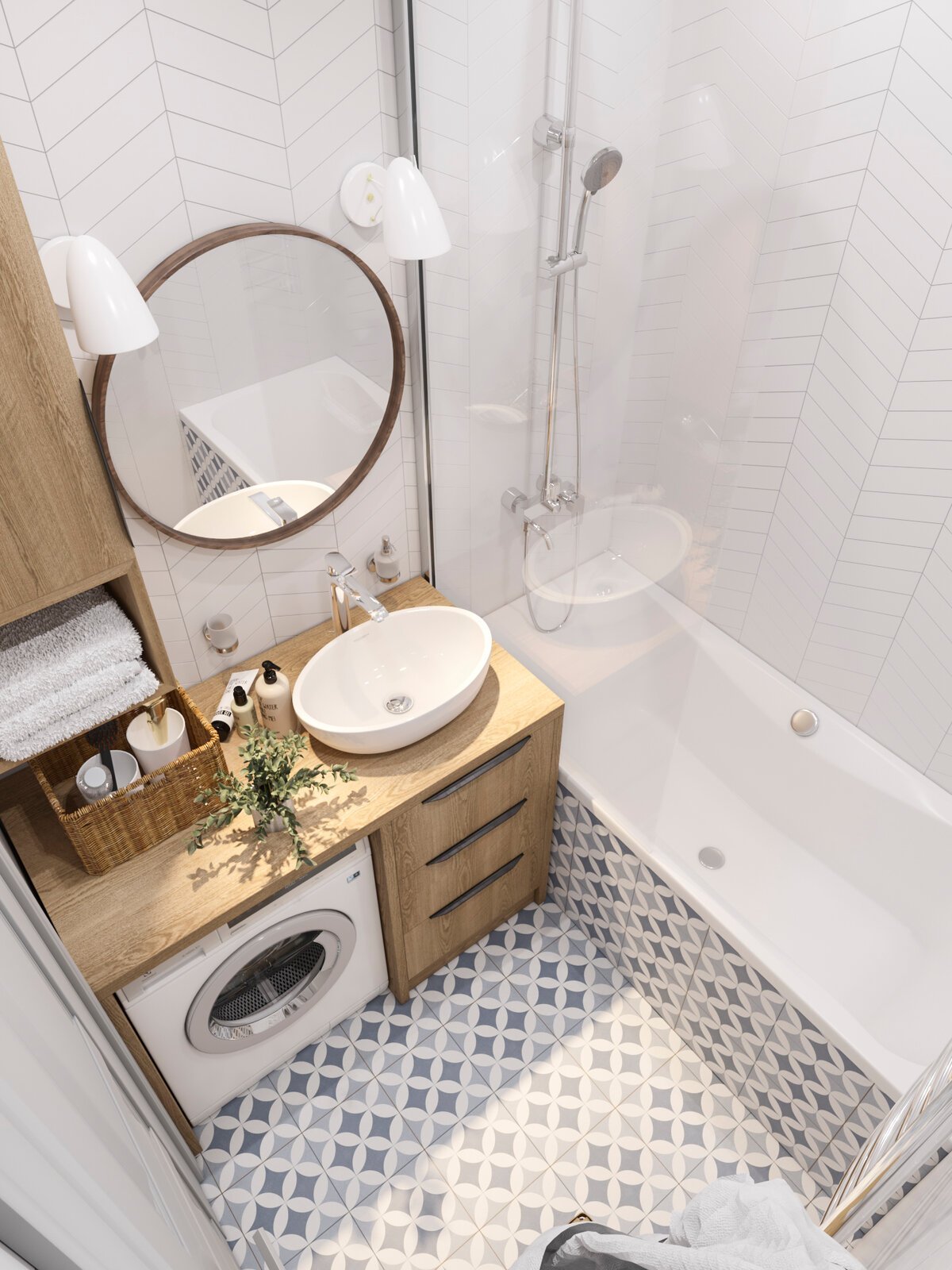 Дизайн небольших ванных комнат совмещенных