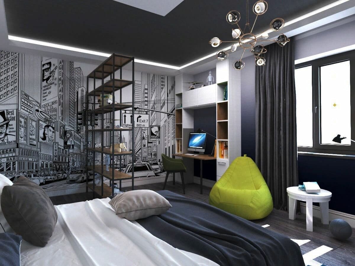 Интерьер мужской спальни [75+ фото]: идеи оформления дизайна комнаты для мужчины