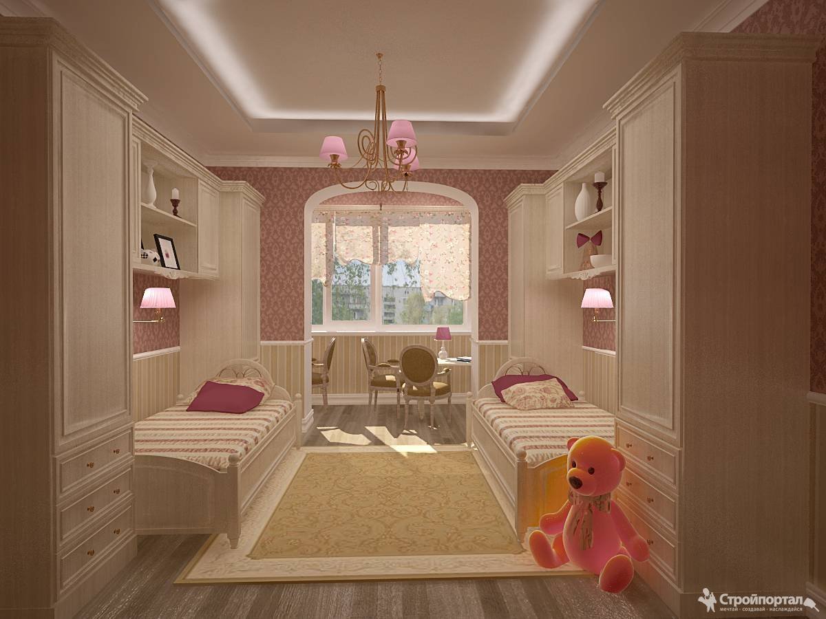 Детская комната для девочек двойняшек