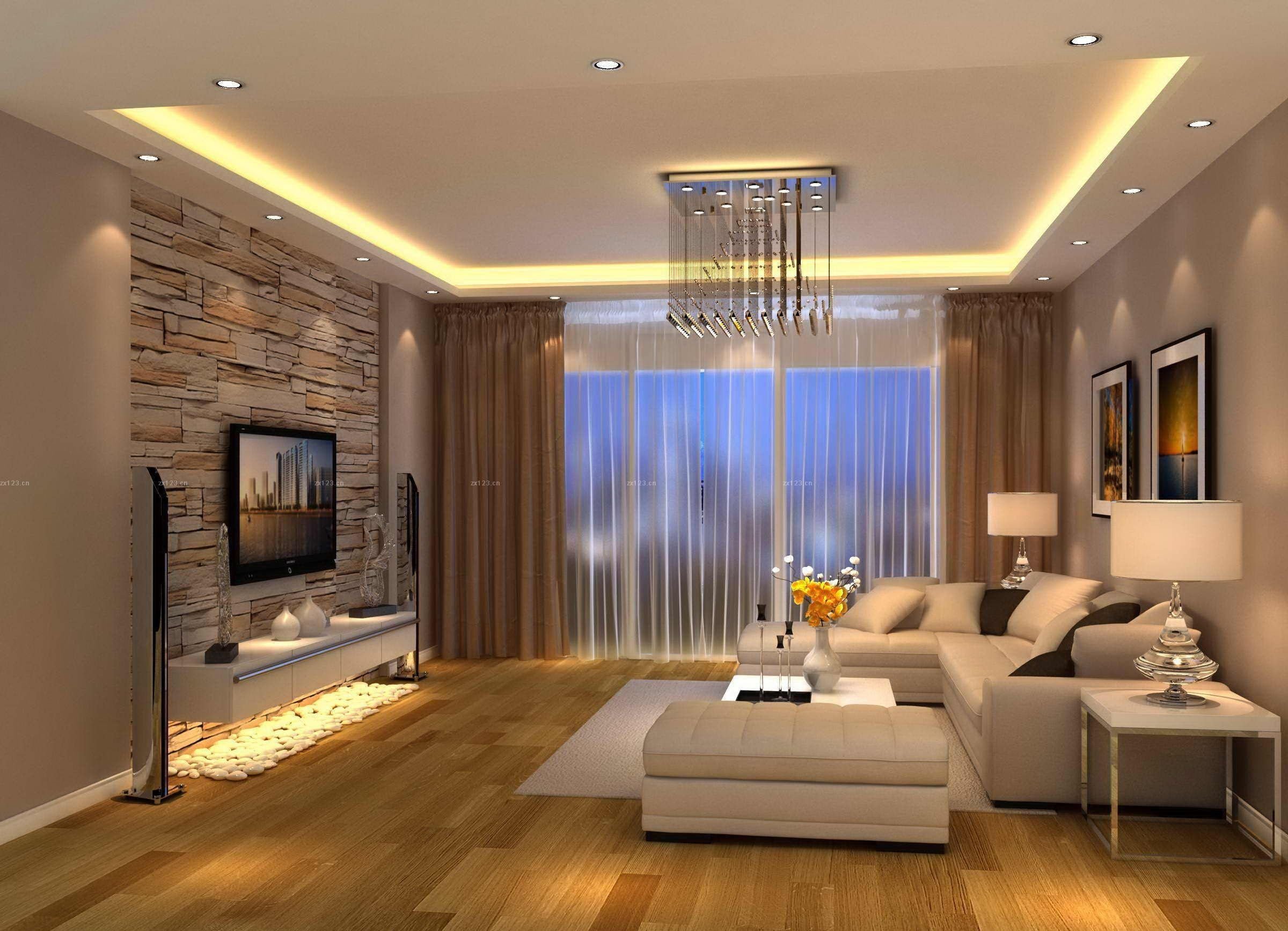 Дизайн гостиной в коричневых тонах в современном стиле