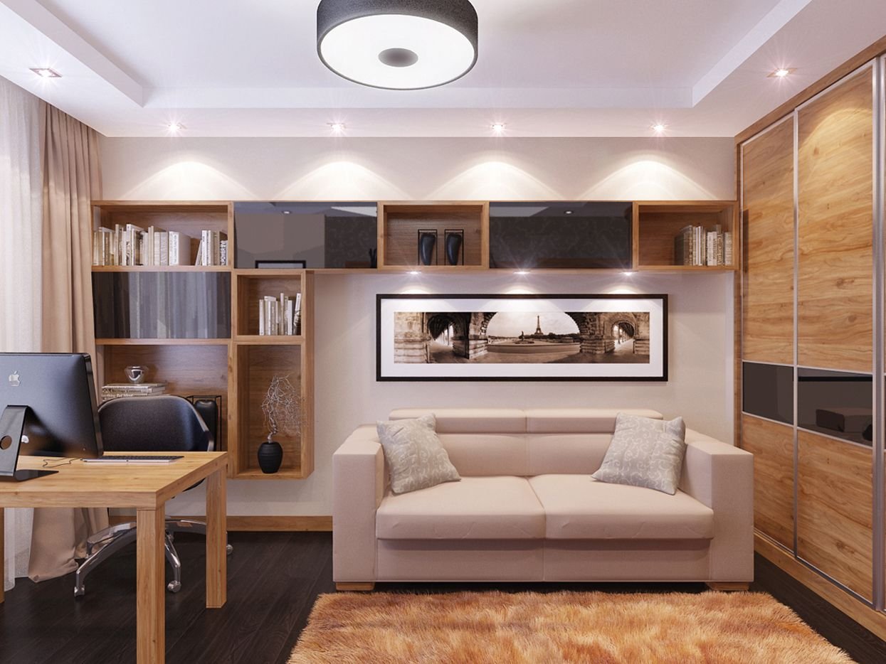 Дизайн комнаты 12 кв м с двумя диванами