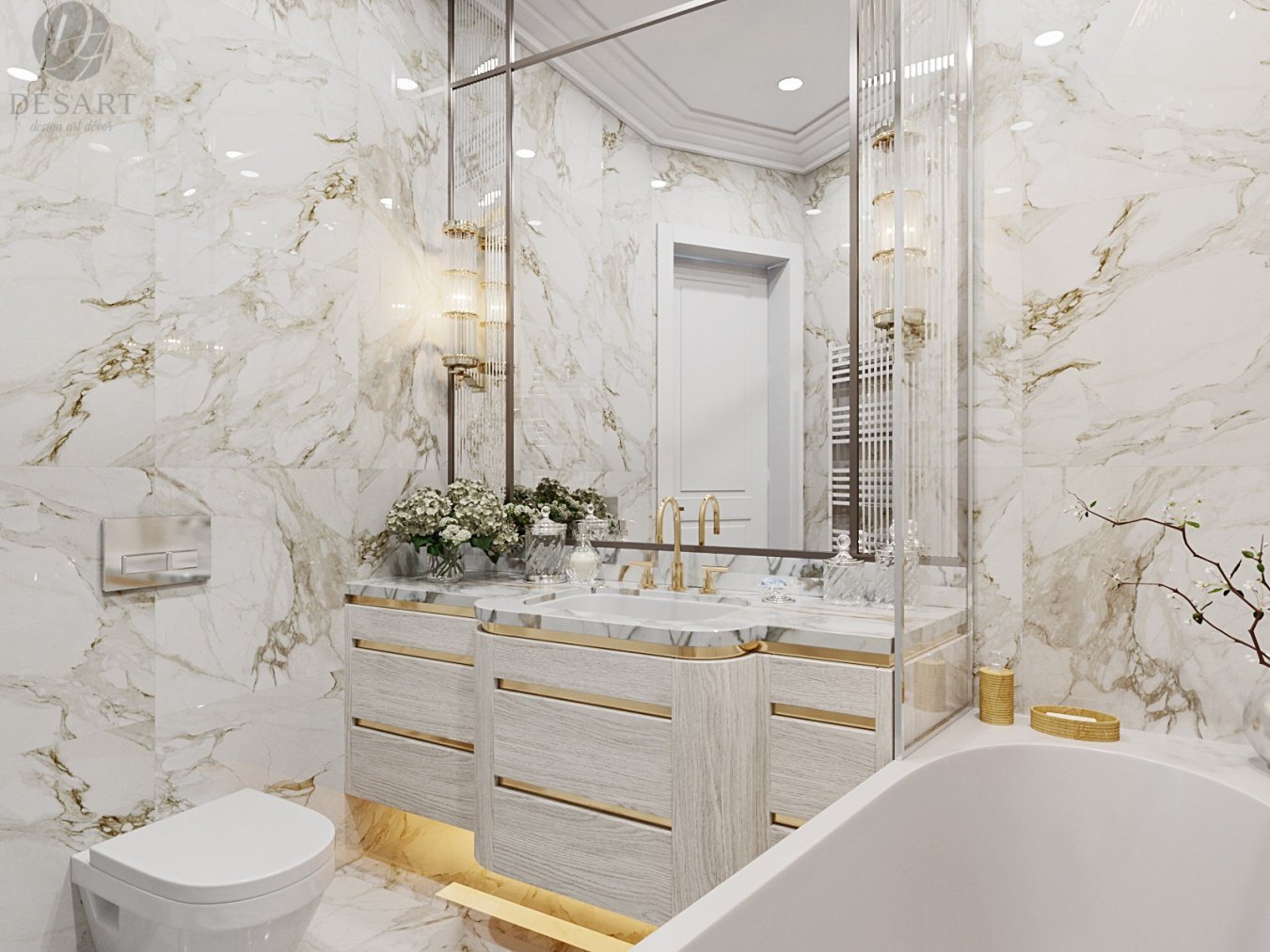 Дизайн ванной комнаты плитка мрамор