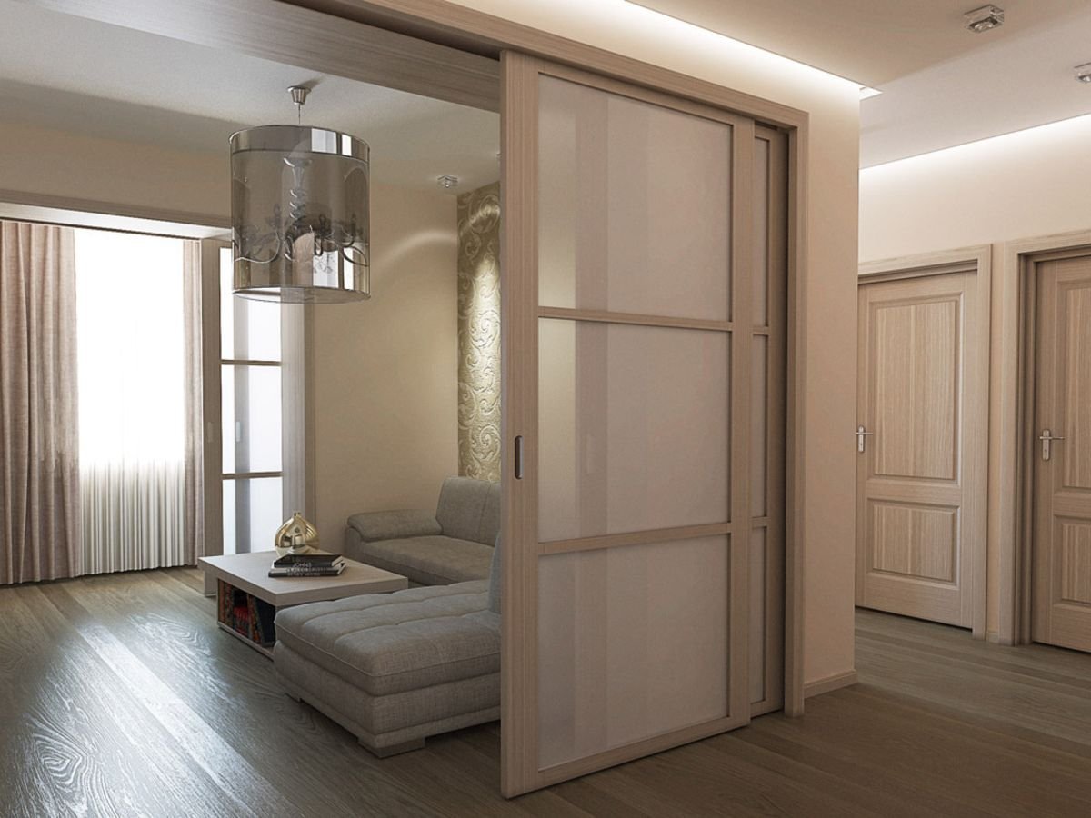 Дизайн комнаты с раздвижными дверями