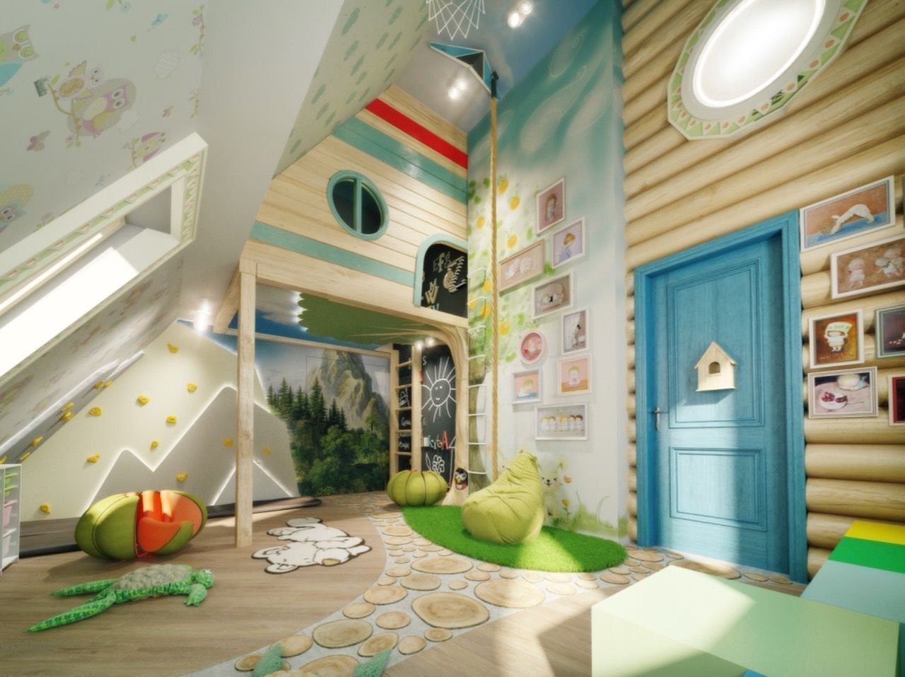 Дизайн игровой комнаты для детей в доме (76 фото)