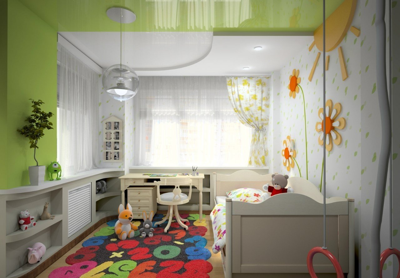 фото дизайна детской комнаты 12 кв