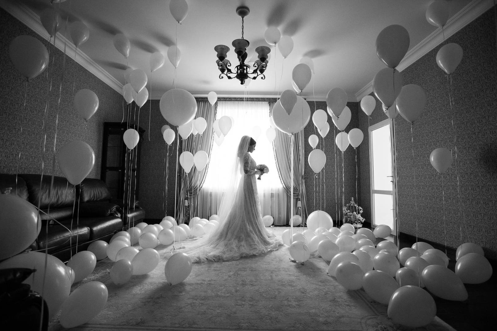 Украшение комнаты на свадьбу (70 фото)