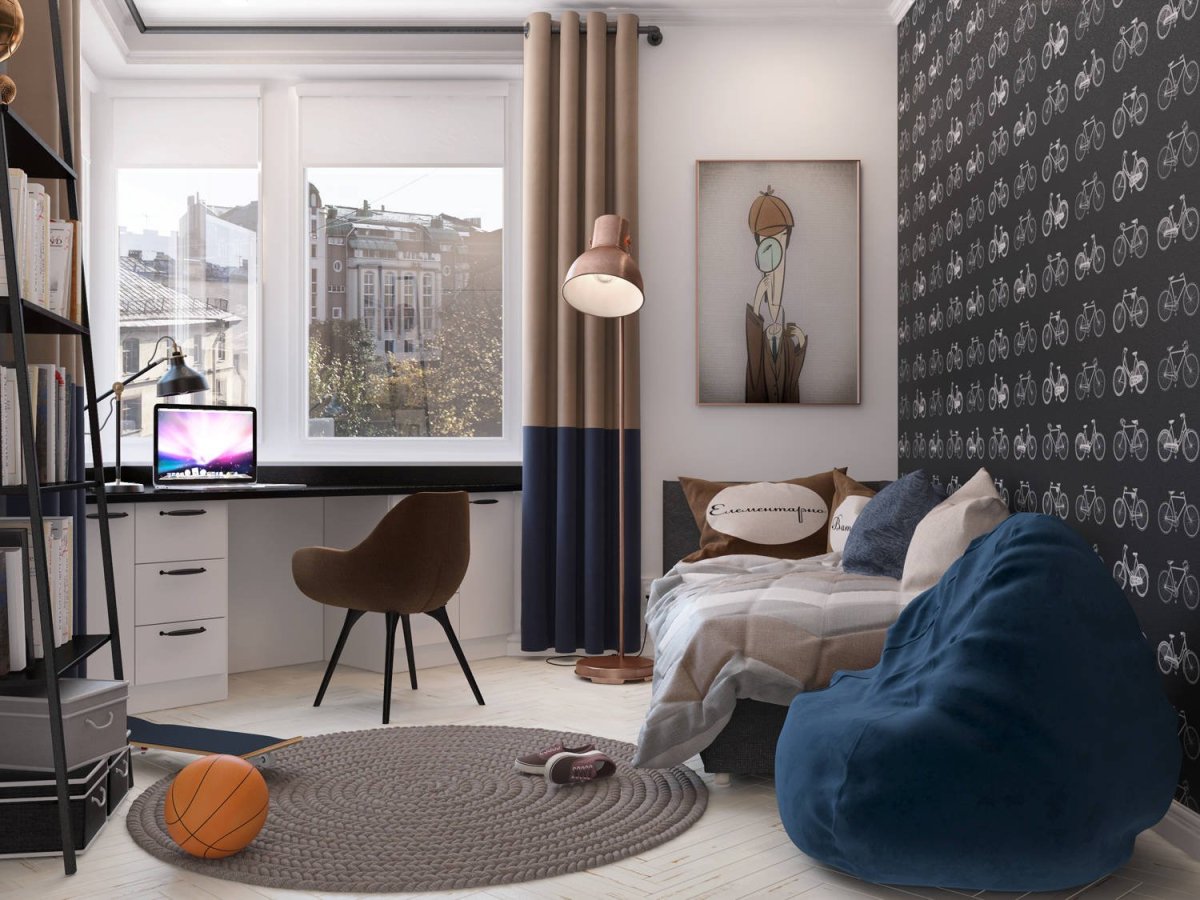 Обои для узкой комнаты